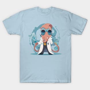 crazy scientist octopus T-Shirt